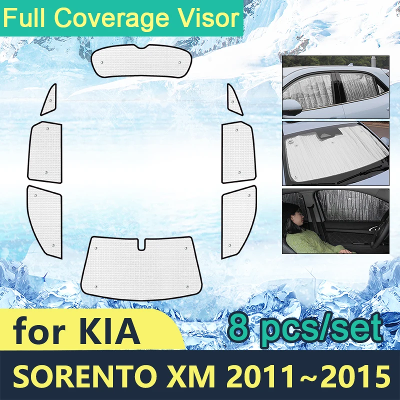 

Full Cover Sunshades For Kia Sorento XM 2011 2012 2013 2014 2015 Car Windshield Accessories Sun Protection Windows Parasol Coche