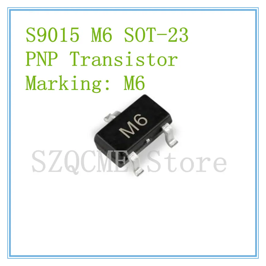 100 шт. S9015 9015 M6 PNP транзистор-45 В-ма-а низкомощный транзистор SOT-23 SMD |