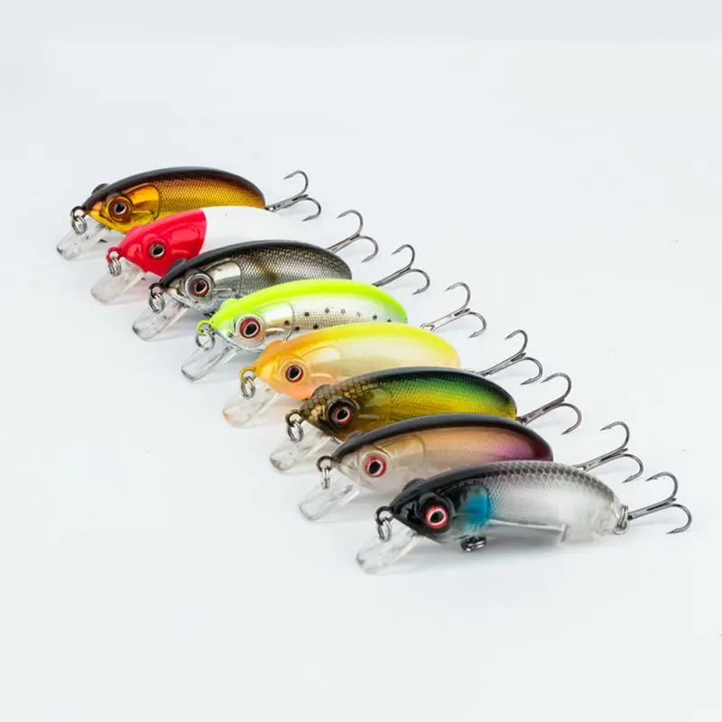 

Minnow Fishing Lure 60mm 3.5g Hard Bait Crankbait Topwater Wobblers Artificial Carp Fishing Tackle With Treble Hooks