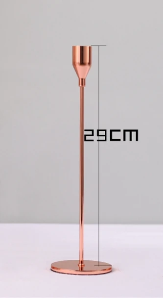 29cm rose gold 1 шт. Креативные Свадебные подсвечники, вечерние подсвечники для дома, гостиной, 4 цвета - Цвет: 29cm rose gold