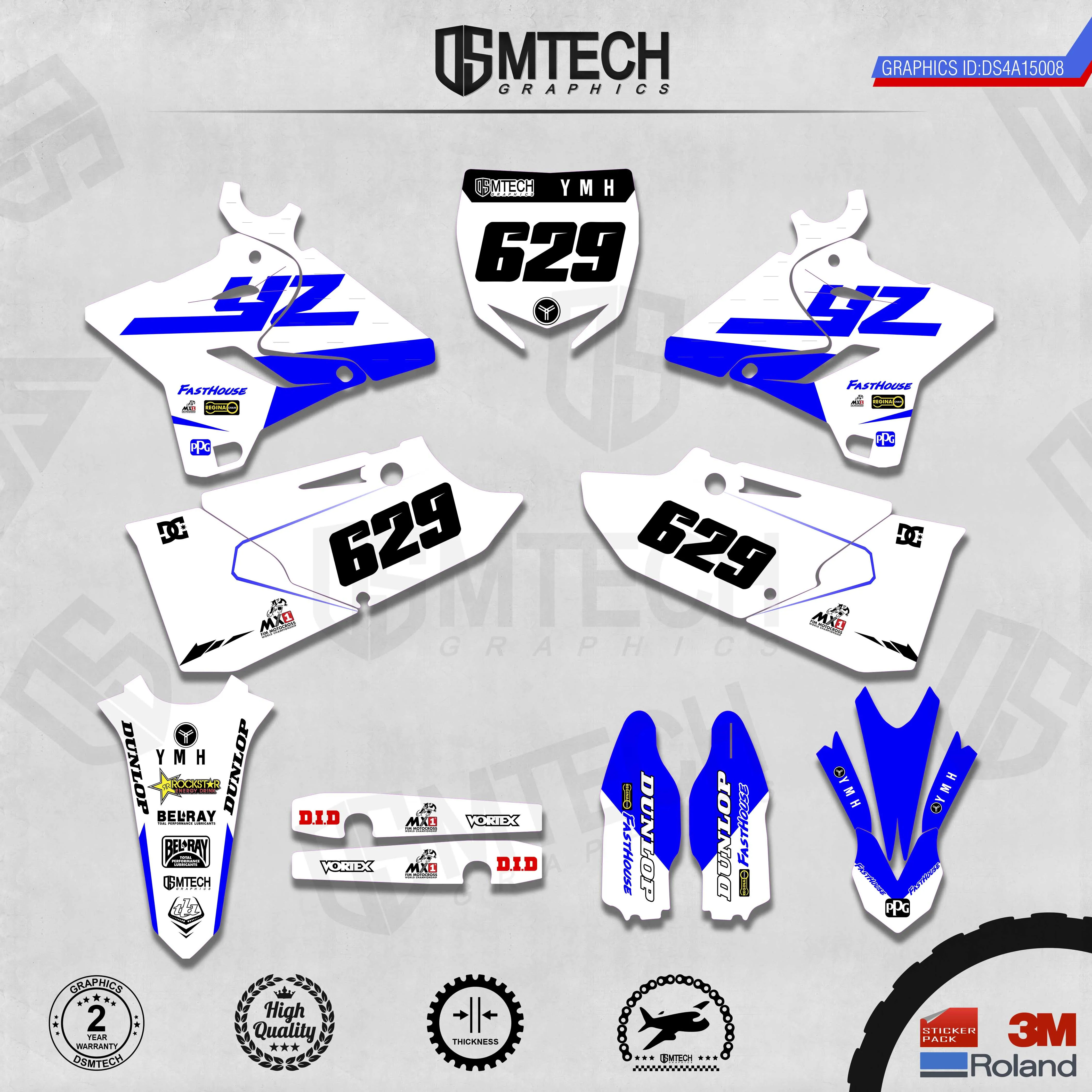 DSMTECH Customized Team Graphics Backgrounds Decals 3M Custom Stickers For   YZ125-250 Two Stroke 2015-2019  008