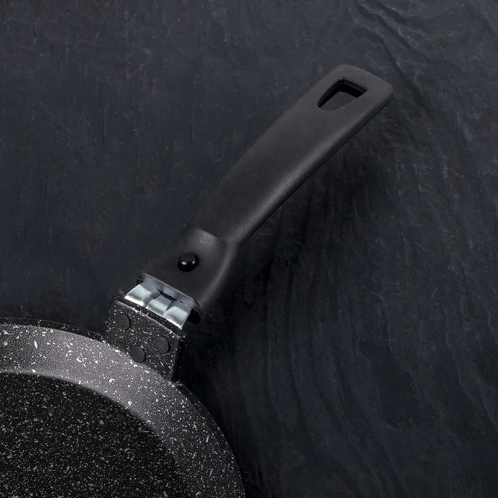 Сковорода блинная антипригарное покрытие цвет тёмный мрамор | Дом и сад