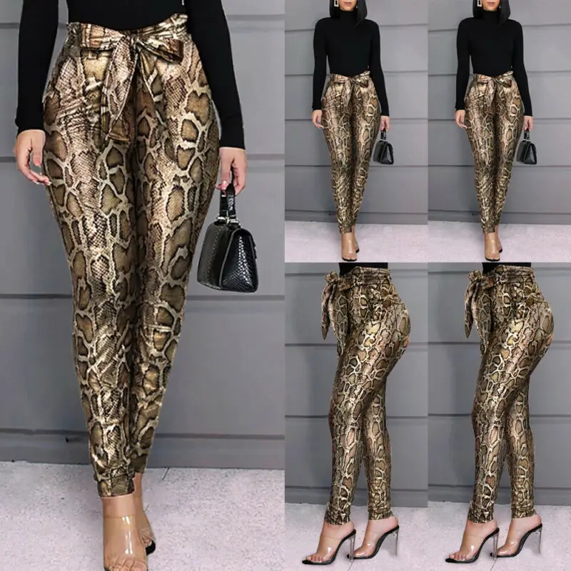

Women's Leggings PU Leather Pants Stretchy Skinny Pencil Trousers High Waisted Pants