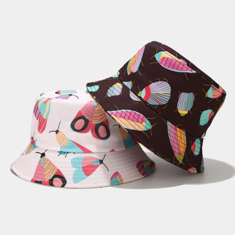 Панама детская летняя с принтом в виде насекомых | Аксессуары для одежды