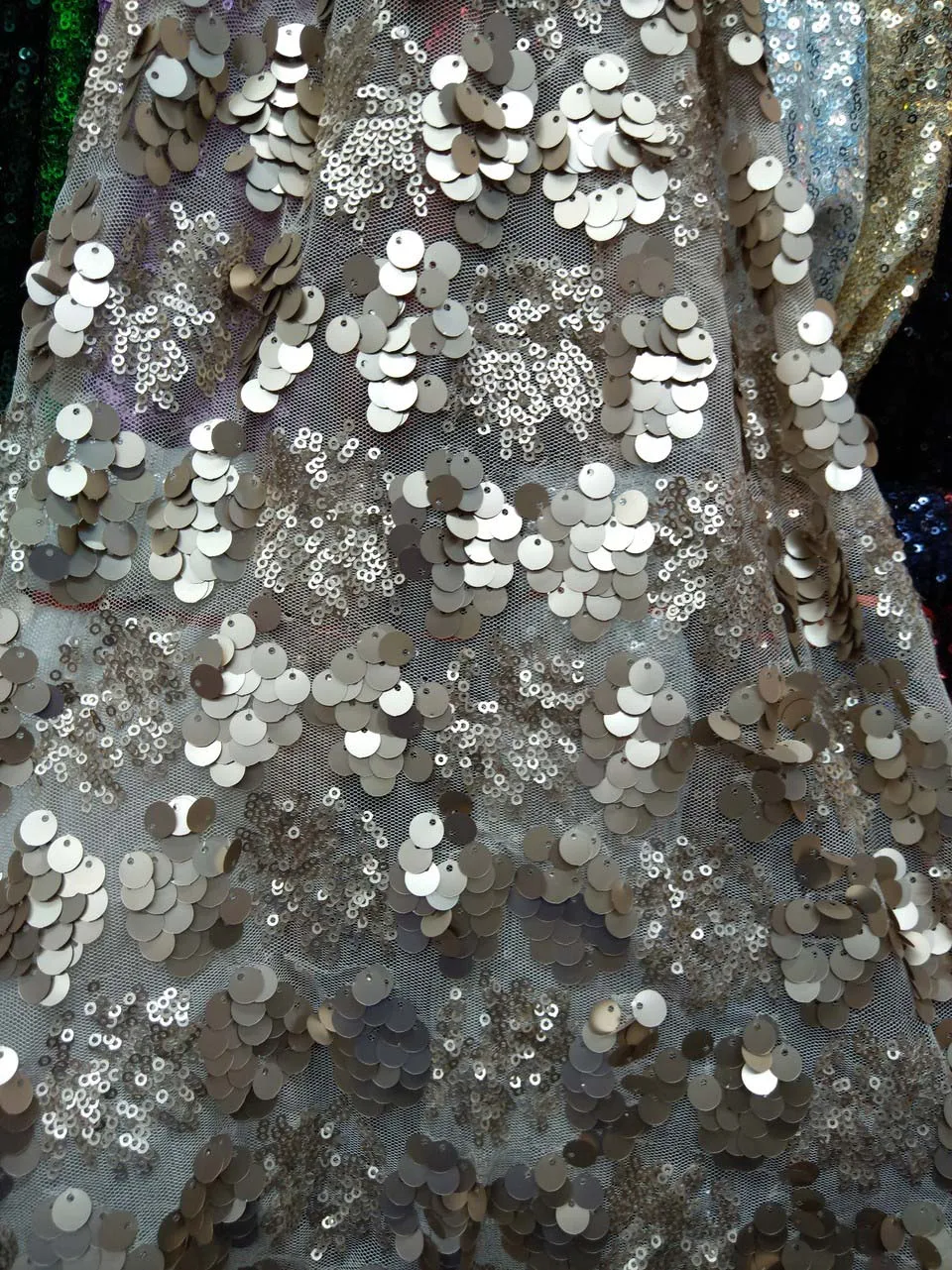 Новые блестки Африканское высококачественное Сетчатое кружево французская