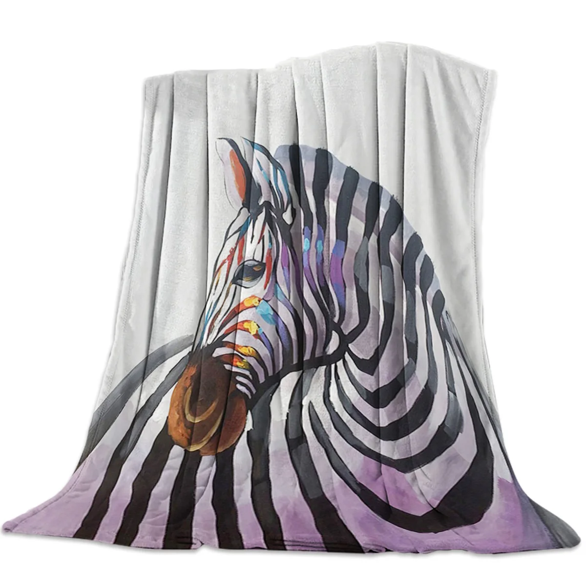 Фланелевое флисовое покрывало для кровати Zebra Africa|Одеяла| |