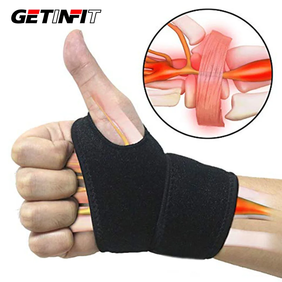 

Getinfit Adjustable Wrist Brace Support Arthritis Sprain Splint Wristband Wrist Support Weight Lifting Gym Training Wraps