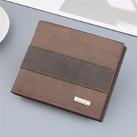 high quality mens retro matte pu leather men wallets wholesale short leather wallets card holders purse for men