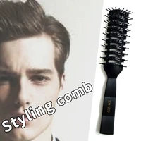 black plastic vent hair brush comb scalp massage spare ribs haircut comb back oil head hairdressing tool
