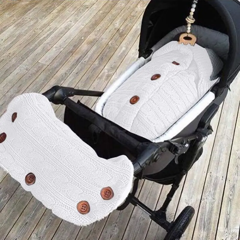 

2PCS Baby Fleece Blanket Swaddle with Stroller Hand Muff Hands Warmer Sleepsacks NEW