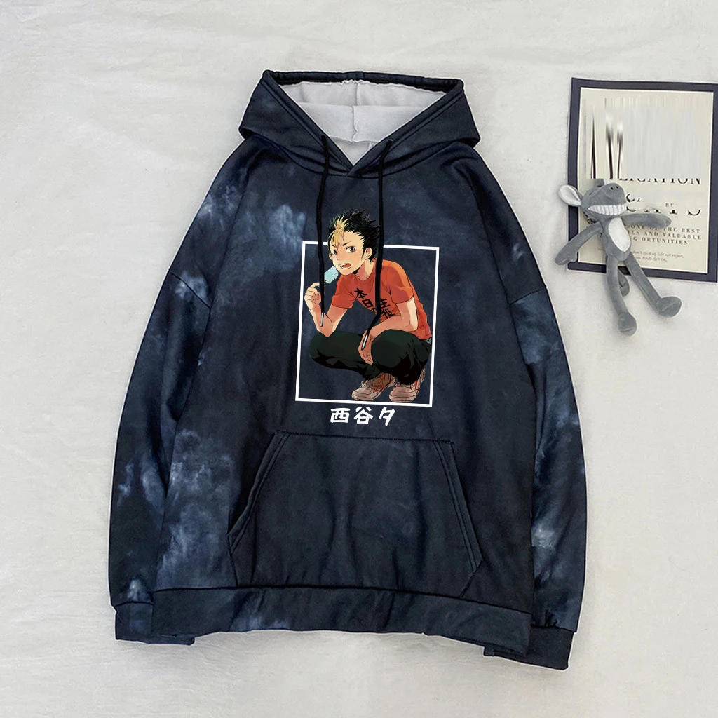 

Kawaii Аниме Haikyuu «вареный» Толстовка Смешные Yu Nishinoya уличная одежда с графическим принтом унисекс эстетику Толстовка Повседневная Верхняя од...