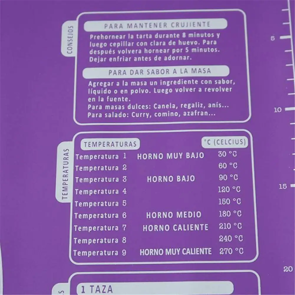 

Non-Stick Silicone Pad Baking Sheet Cupcake Dessert Soap Rolling Kneading Mat Baking Mat with Scale Pastry Fondant Mat 45x60cm