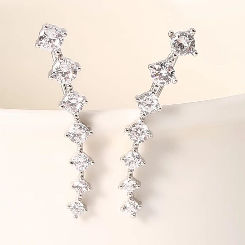 Стразы в Корейском стиле серьги гвоздики 7 дюймов сверлящие звезды клипсы