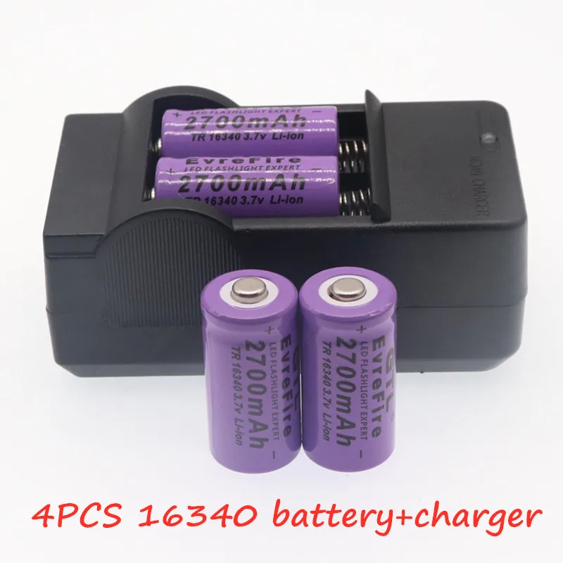 Перезаряжаемые литий-ионные аккумуляторы 2700 мАч 3 7 в аккумулятор CR123A для