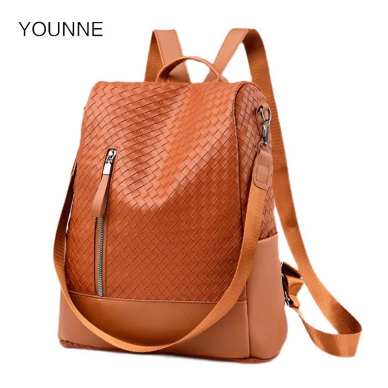 

Рюкзак Younne, Женский Школьный рюкзак, Ретро Модный тканый многофункциональный рюкзак, повседневный вместительный дизайнерский рюкзак с защ...