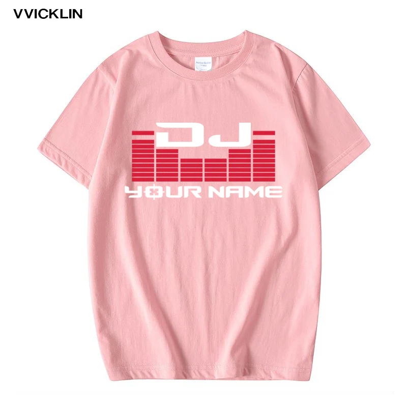 

DJ Your Name Men's Custom printing T Shirt Camiseta Hombre Hip Hop Cotton Casual Short Sleeve Custom Print T-shirt Plus Size