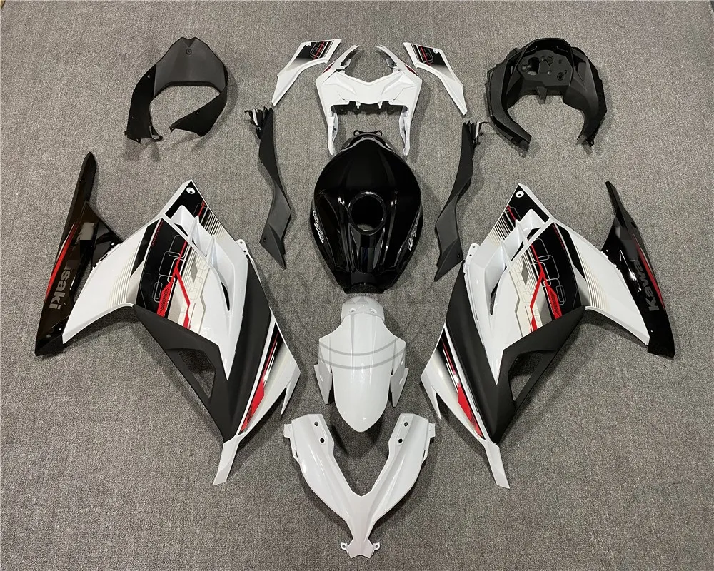 

For Kawasaki Ninja 300 EX300 NINJA 300 2013 2014 2015 2016 2017 Motorcycle ABS Full Car Black And White Fairing Kit