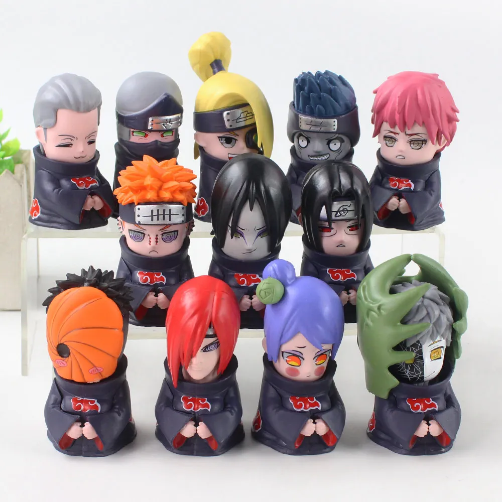 6 шт./компл. Аниме Наруто Q версия Uchiha Itachi Hoshigaki Kisame Pain Orochimaru фигурки из ПВХ игрушки