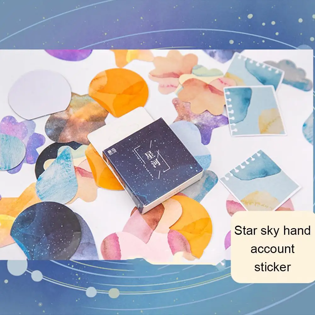 

Starry Hand Account Sticker Galaxy Paper DIY Decoration Stationery Scrapbook Planners For Laptop Stickers Stamp X7W0