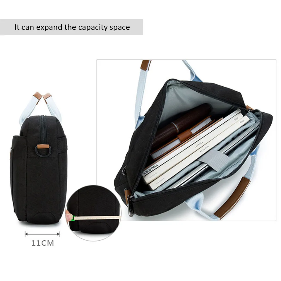 Laptop Case,15.6‘’ Laptop Shoulder Bag, Multi-functional Notebook Sleeve, Carrying Case With Strap for Macbook HP Stream Lenovo