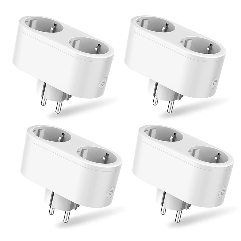 4PCS FrankEver две розетки ЕС Wifi умная розетка 16А вилка с контролем энергии таймер переключатель Голосовое управление работает с Alexa Google - Цвет: 4PCS
