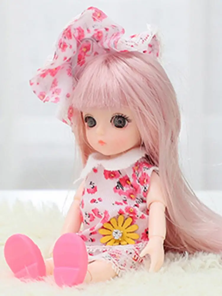 Новая BJD кукла мохеровая с париком 3D глаза одеждой наряд обувь парик волосы