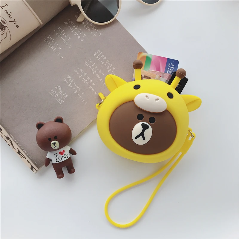 coin purse Новинка, силиконовый женский кошелек с мультяшным рисунком, мини круглый кошелек с карманом для монет, женские сумки, держатели для карт, роскошный брендовый прозрачный кошелек - Цвет: coin purse