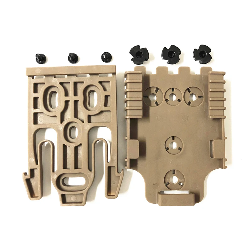 100pcs adapter Tan 100 шт Система быстрой блокировки Комплект пистолет страйкбол пистолет адаптер кобуры для Glock 17 18 19 26 Beretta M9 CZ75 кобура плаформа адаптер - Цвет: 100pcs adapter Tan