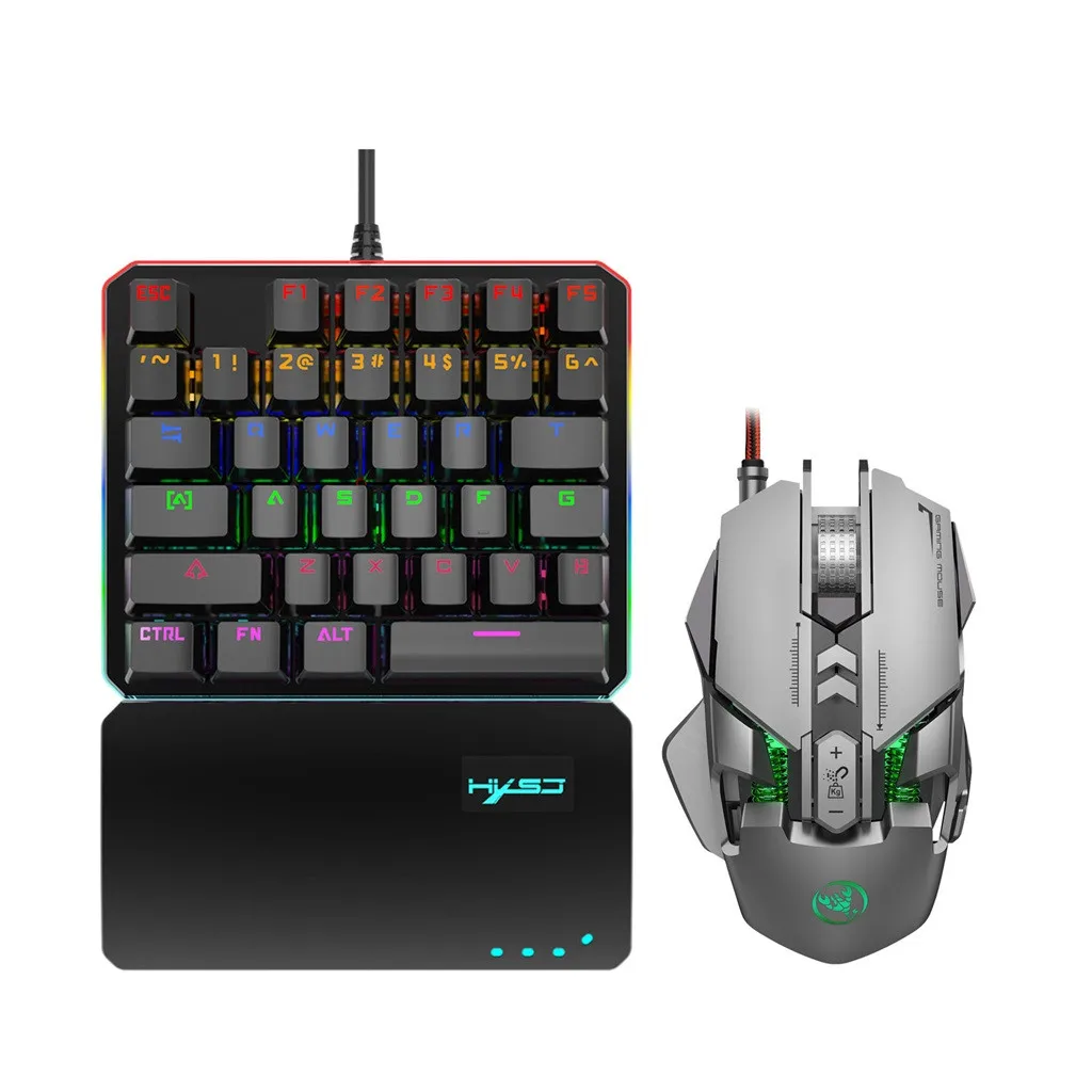 V200 + J800 Набор клавиатуры и мыши с 35 клавишами мини USB Проводная 6400 DIP 6 кнопок