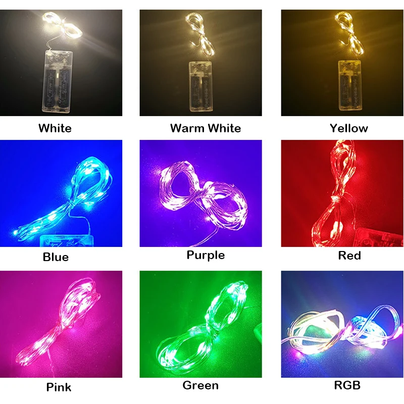 Медная батарея 10 м гирлянда Micro led Рождественское украшение Феи 3 провод luces 2