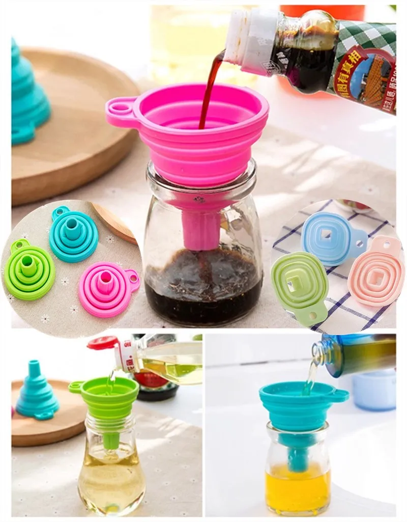 

Engine Funnel Car Universal Silicone Liquid Funnel Washer Fluid Change Foldable Portable Auto Engine Oil Petrol Change Funnel