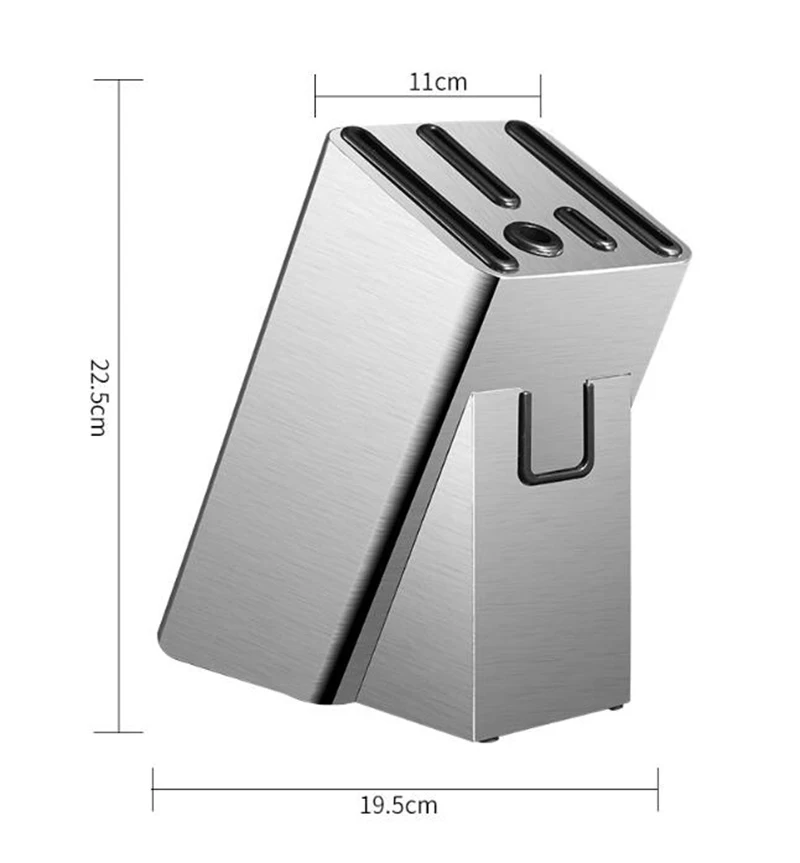 High-quality Stainless steel holder Block Scissor Slot Storage Rack Multifunction Stand for knives Kitchen Organizer Tools | Дом и сад