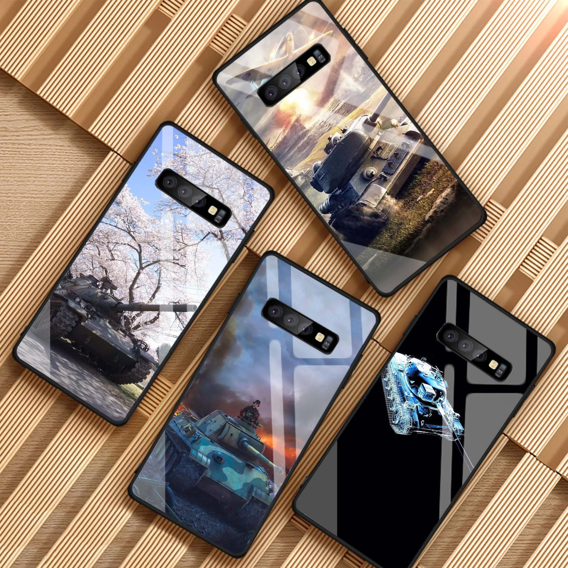 Чехол для телефона из закаленного стекла world of танки Samsung Galaxy S8 S9 S10 S20 PLUS J6 J8 2018 NOTE 8 9