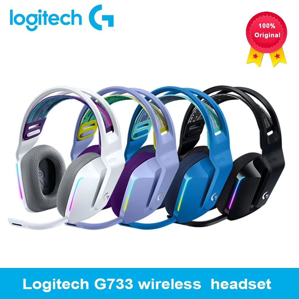 Logitech G733 LIGHTSPEED Wireless RGB Gaming Headset PRO-G DTS Headphone X 2.0 surround sound Suitable for computer gamers | Электроника
