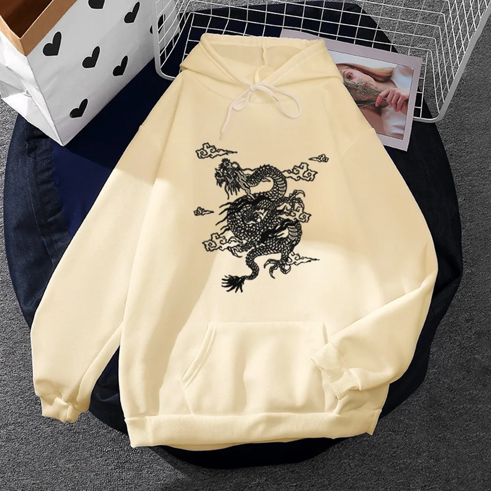 

Dragon Print Sweatshirt Women Hoodie Cute Hip Hop Oversized Kawaii Womens Tops Clothes New Pullover Women's Hooded Sweatshirt