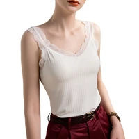 ladies camisole 100 cotton breathable soft and comfortable lace camisole undershirt