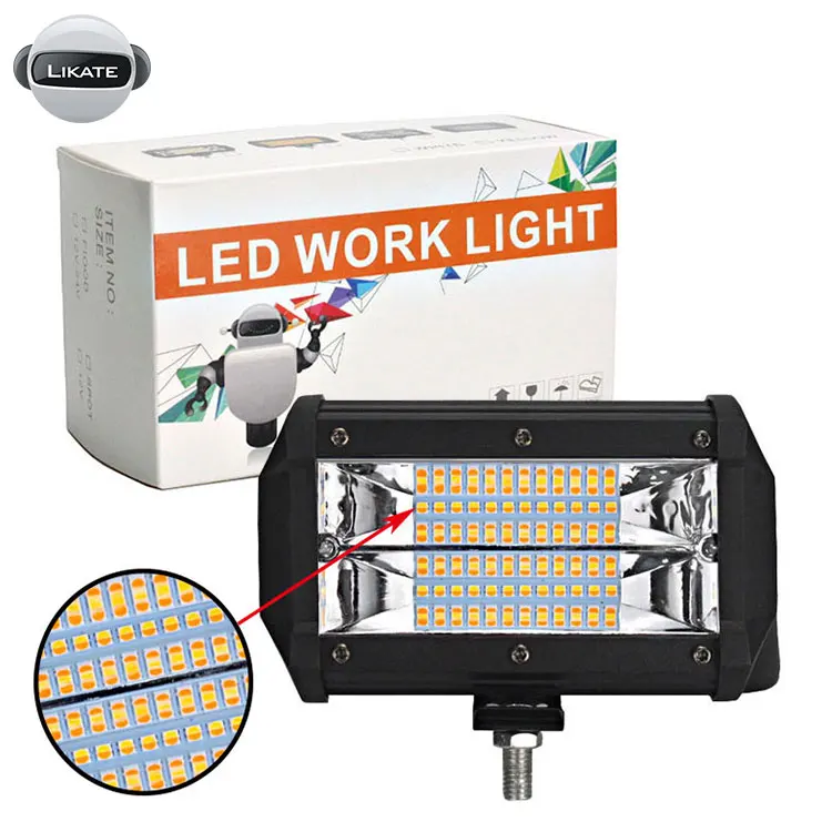 

LKT 5Inch 72W LED Work Light Headlight Bulbs Spot Spotlight Beam Driving Light Bar For Car ATV 4x4 Offroad Jeep Tractor 12V 24V