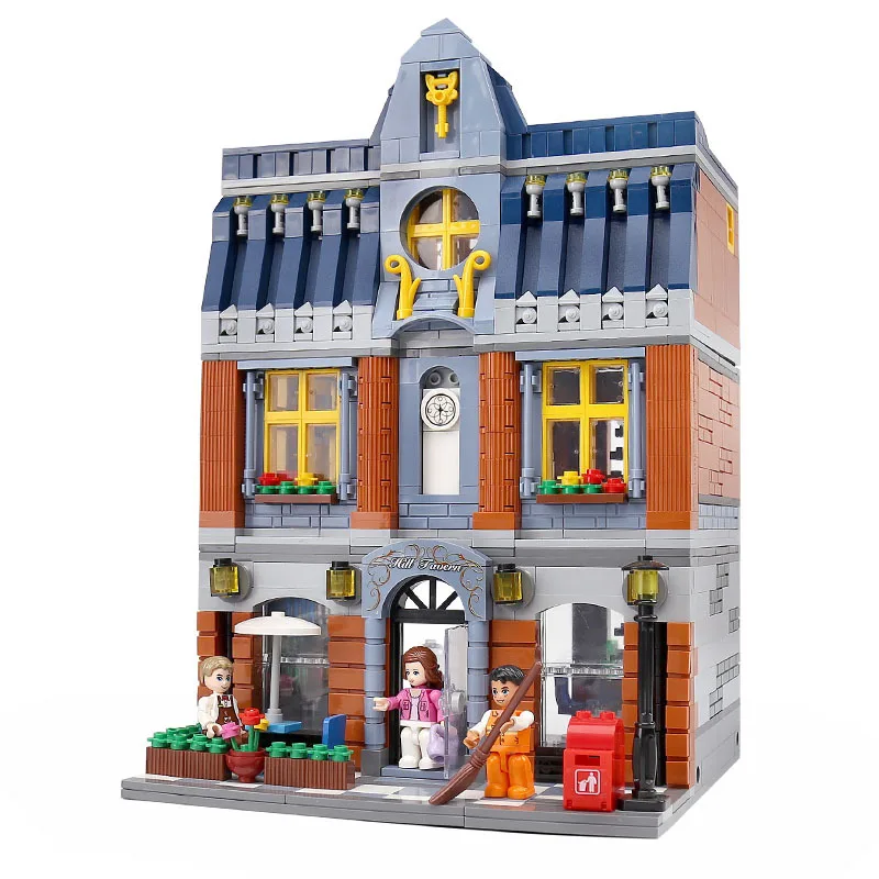 

Zhegao QL0935 Hotel city building street view 1367PCS Modular building blocks Children's educational assembling toys Boy gift