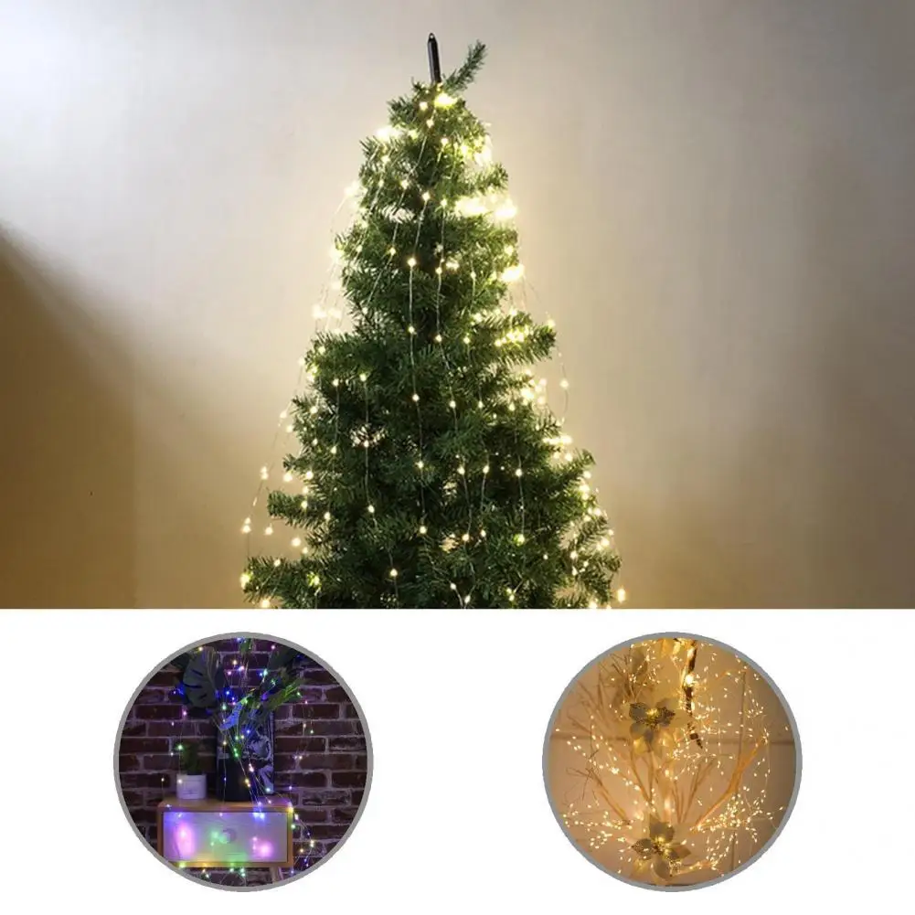 

String Lamps 3 Colors Fairy Lights Lightweight Simple Operation Excellent Christmas Tree Decorative Lights String