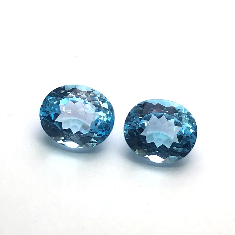 CSJ настоящий Натуральный топаз неба свободный драгоценный камень овальной