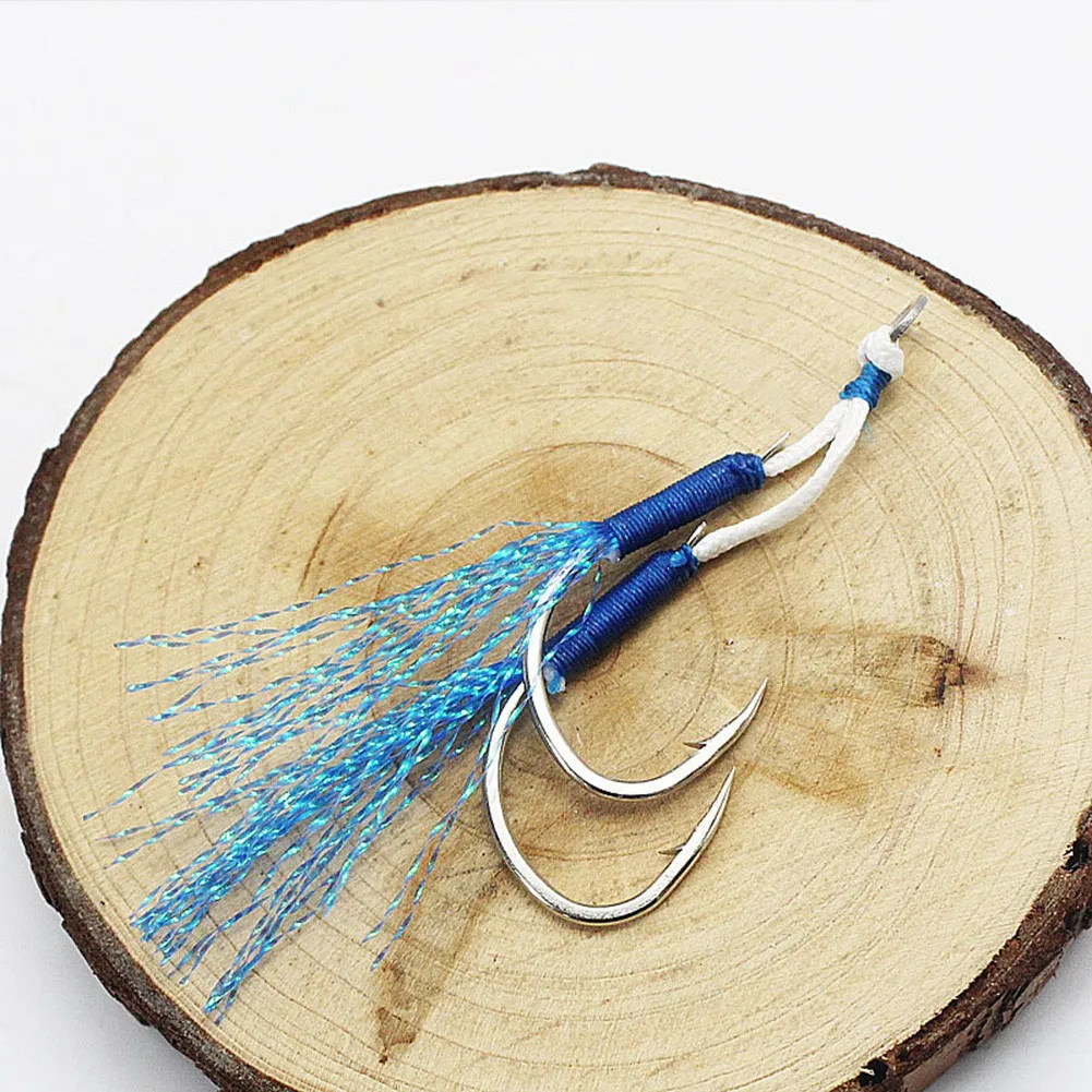

Seafollow Assist Hook Double Steel Jig Hook Fishing 10#-20# Size Are Available Iscas Pesca Fishing Tackle Tool Accessories