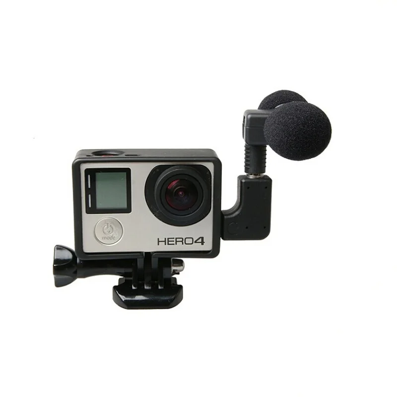 

Profesional Mini Stereo Microphone + Standard Frame Case for Gopro Hero 4 3+ 3 USB to 3.5mm Mic Adapter Cable Cord Accessories