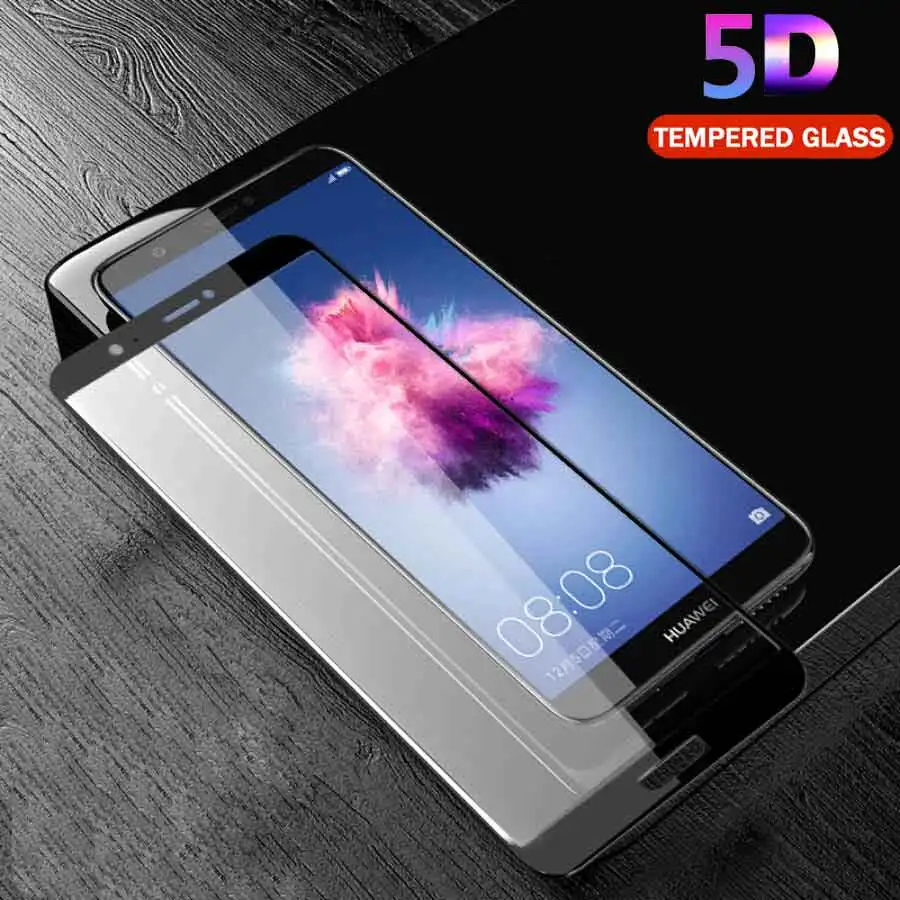 5D закаленное стекло для Huawei P Смарт стеклянная пленка FIG LX1 полное покрытие краев