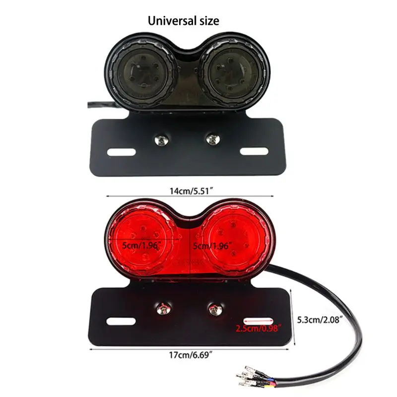 

Universal Custom Round Motor Motorcycle Tail Light and Indicators Lamp Holder Turn Signals Brake Stop