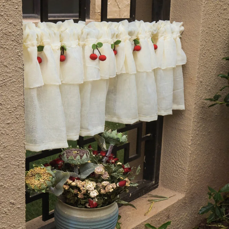 Полузанавески для кухни ванной комнаты короткий дырокол маленькие оконные