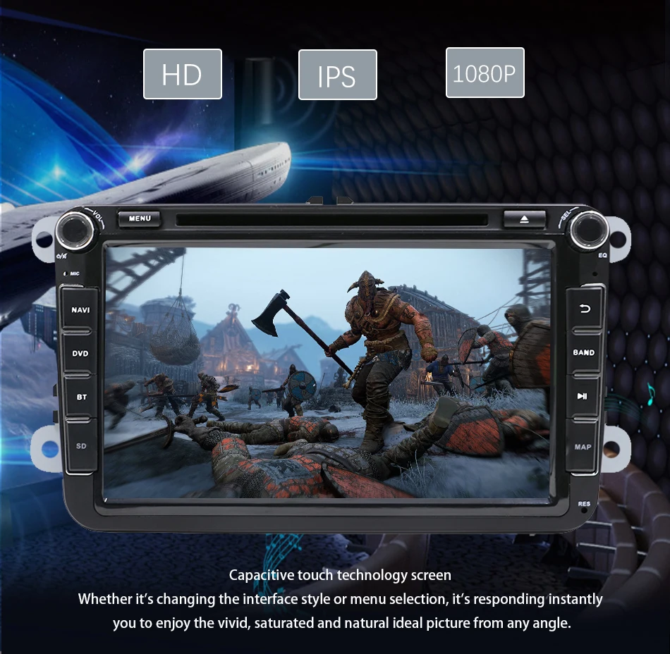 Eunavi 8 ''2 din Android 9 Автомобильный dvd Радио для VW Volkswagen Polo Jetta passat b6 b7 cc fabia skoda Touran golf 6 Tiguan gps Navi