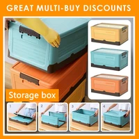 1pcs storage box blue orange yellow plastic material stackable portable with lid toy teacher book storage box storage box