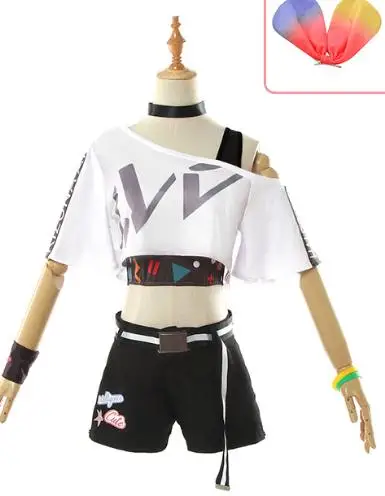 costume You tuber Kizuna AI 1-й красивый костюм для косплея милое концертное платье униформа костюмы для Хэллоуина аниме одежда для женщин COS - Цвет: costume