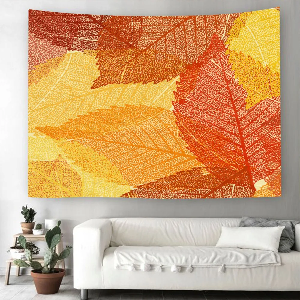 

Гобелен с 3D принтом, Осенний пейзаж, красочный настенный гобелен с Кленовым листом для спальни, настенные ковры, гобелен для гостиной