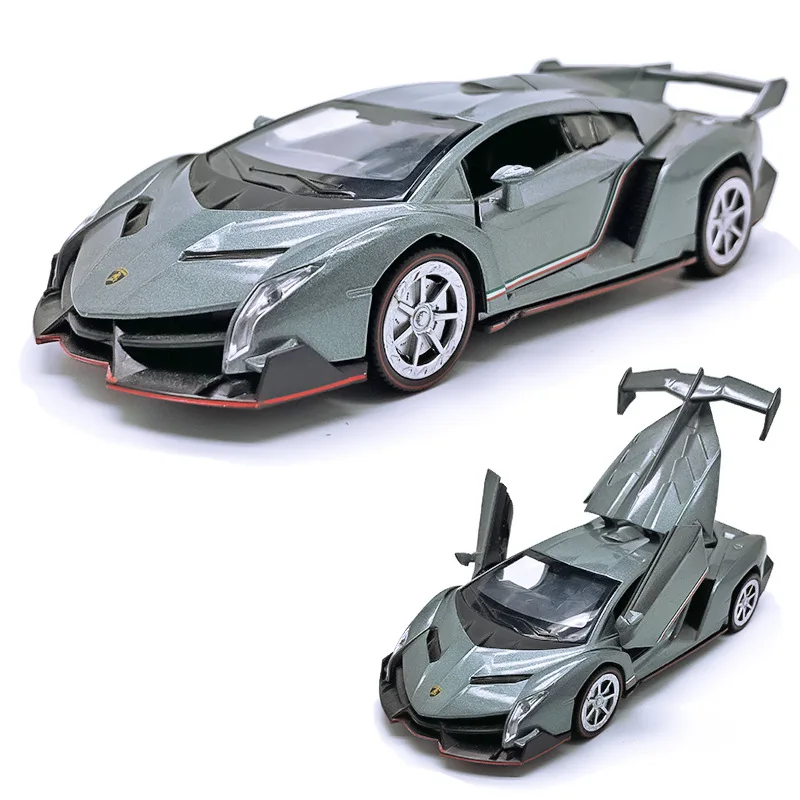 

Модель автомобиля игрушечного из сплава, модель автомобиля с подсветильник кой, дверью, креативная модель украшения автомобиля, металличес...